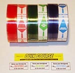 Pack of color-coded QuikCourse brick spacing tape rolls